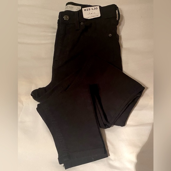 TOPSHOP Black High-rise Jeans NWT - Picture 10 of 11